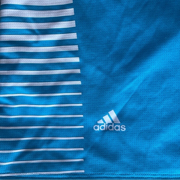 Adidas climachill women’s small collars cap sleeve quarter button up golf shirt - Picture 7 of 8